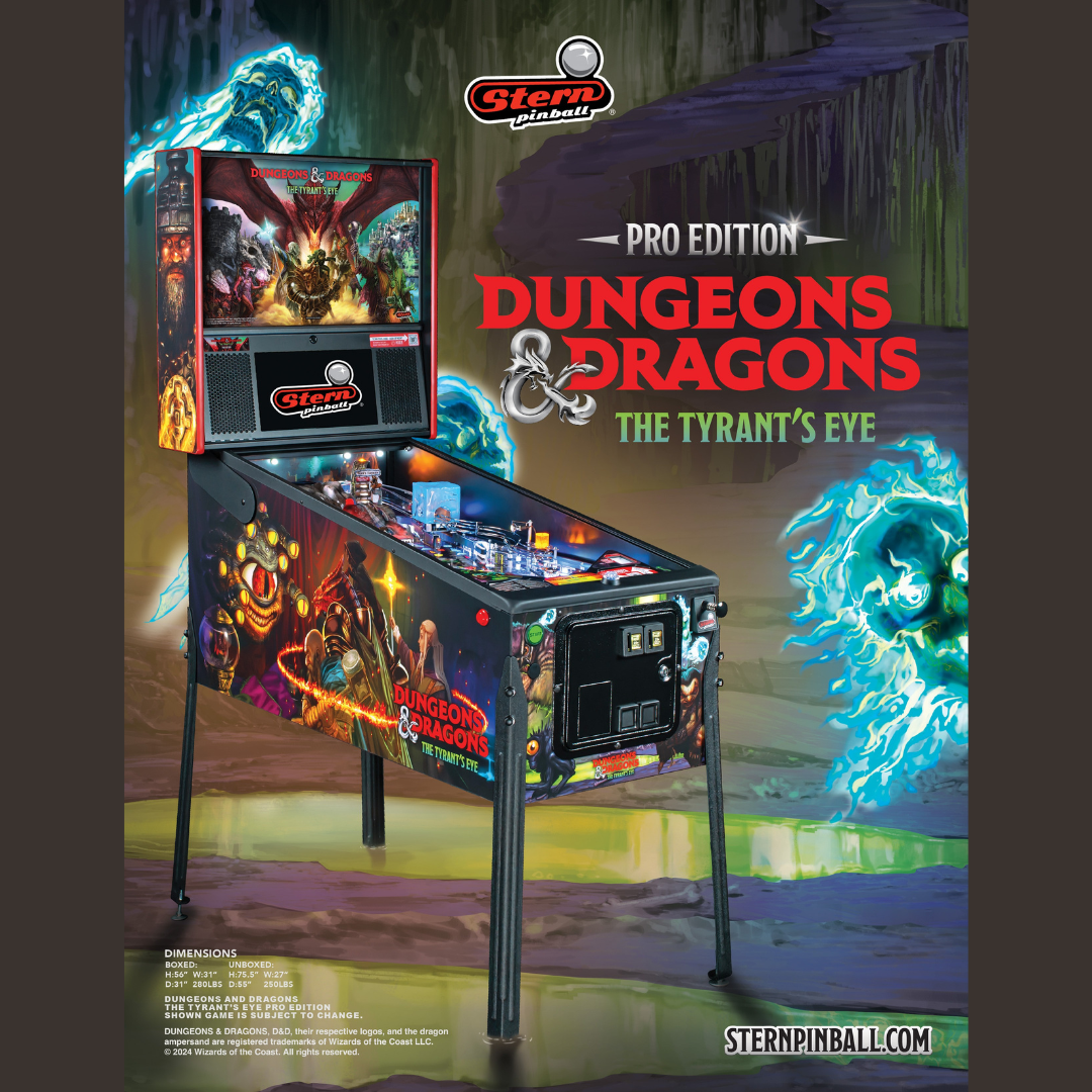 2025 Dungeons & Dragons: The Tyrant's Eye Pro Edition Pinball by Stern