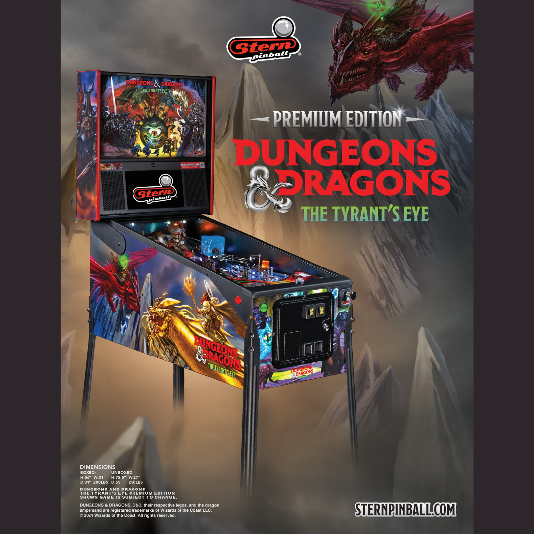 2025 Dungeons & Dragons: The Tyrant's Eye Premium Edition Pinball by Stern